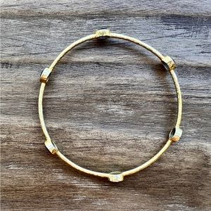 Julie Vos Milano Bangle Bracelet Sapphire Blue